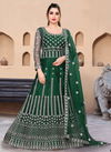 Dark Green Colour viana vol 6 Designer Fancy Heavy Wedding Wear Butterfly Net With Embroidery Work Gown With Dupatta Collection Viana29